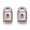 Tarnish Resistant 304 Stainless Steel Pendant, Padlock, Stainless Steel Color, 10x6x2.5mm, Hole: 2.5x3mm