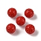 Synthetic Coral Carved Beads, Dyed, Round, FireBrick, 15mm, Hole: 1.5mm