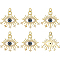BENECREAT Real 18K Gold Plated Brass Charms, Micro Pave Clear Cubic Zirconia Pendants for DIY Earrings Necklaces Bracelets