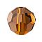 Preciosa® Crystal Beads, Czech Crystal, 451 19 602 Round, 10220 Smoked Topaz, 6mm, Hole: 1.2mm