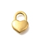 Ion Plating(IP) 304 Stainless Steel Charms, Heart Padlock Charm, Real 18K Gold Plated, 15x11x3.8mm, Hole: 5x5mm