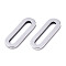 Non-Tarnish 201 Stainless Steel Linking Rings, Oval, Stainless Steel Color, 18.5x6.5x1.5mm, Inner Diameter: 2.5x14mm