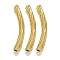 304 Stainless Steel Curved Tube Beads, Golden, 36x4mm, Hole: 2x2.5mm