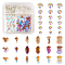 Pandahall 24 Style Transparent K9 Glass Cabochons, Flat Back, Mixed Shape, Mixed Shapes, 2~8x3~6x1.5~2mm