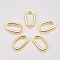 304 Stainless Steel Linking Rings, Oval, Golden, 20x12x1mm, Hole: 7x15.5mm