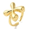 Initials Brass Open Cuff Ring for Women, Cadmium Free & Nickel Free & Lead Free, Letter X, 16.5x18mm, Adjustable