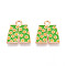 Beach Theme Alloy Enamel Pendants, Light Gold, Clothes, 15x14x1mm, Hole: 1.8mm