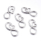 Tarnish Resistant 304 Stainless Steel Links connectors, Infinity with Heart, Stainless Steel Color, 18x40.5x2.5mm, Hole: 11.5~12x15mm