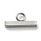 Non-Tarnish 304 Stainless Steel Charms, Rectangle Charm, Stainless Steel Color, 13x6x2mm, Hole: 2.3mm