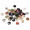 Mother of Pearl Buttons, Akoya Shell Button, Dyed, Flat Round, Mixed Color, 10x1mm, Hole: 1.5mm