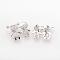 Brass Micro Pave Cubic Zirconia Pendants, Cadmium Free & Lead Free, Children, Platinum, 16x22x6mm, Hole: 3x5mm