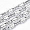 Tarnish Resistant 304 Stainless Steel Link Chains, with Spool, Unwelded, Nickel Free, Oval, Stainless Steel Color, 15x7x1.3mm, about 32.8 Feet(10m)/roll