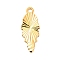 Rack Plating Brass Pendants, Long-Lasting Plated, Ice-cream Charm, Golden, 18.5x7.5x0.3mm, Hole: 1.4mm