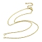 304 Stainless Steel Cable Chains Necklace Makings, with Lobster Claw Clasps and End Chains, Golden, 17-7/8 inch(45.5cm), Hole: 2.5mm