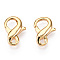 Brass Lobster Claw Clasps, for Jewelry Making, Real 18K Gold Plated, 13.5x9.5x4mm, Hole: 1.8mm