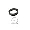 Synthetic Hematite Plain Band Rings, Inner Diameter: 18.2mm