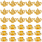40Pcs 2 Styles Alloy Charms, for DIY Accessories, Cup/Teapot, Golden, 13~14x14~16x7~8.5mm, Hole: 2~3.5mm, 20pcs/style
