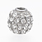 304 Stainless Steel Crystal Rhinestone Beads for DIY Projects, Round, Stainless Steel Color, 10mm, Hole: 3mm