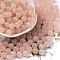 Imitation Jade Glass Seed Beads, Round, Misty Rose, 8x7.5mm, Hole: 1.6mm, about 681pcs/pound