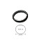 Synthetic Hematite Plain Band Rings, Inner Diameter: 21.3mm