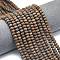 Natural Bronzite Beads Strands, Frosted, Rondelle, 6x4mm, Hole: 1mm, about 93~96pcs/strand, 14.57~14.76inch(37~37.5cm)