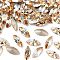 Preciosa® MAXIMA Crystal Fancy Stones, Czech Crystal, 435 14 615 Navette(Horse Eye), Dura Foiling, 00030 244 Golden Honey, 15x7mm