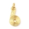 Brass Pendants, Number 6 Charms, Long-Lasting Plated, Lead Free & Cadmium Free, Rack Plating, with Jump Ring, Real 18K Gold Plated, 15x8x1.5mm, Hole: 3.5mm