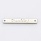 Tarnish Resistant 201 Stainless Steel Links connectors, Rectangle with Word Chemistry, Stainless Steel Color, 3.5x25mm, Hole: 1mm