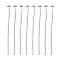 Iron Flat Head Pins, Cadmium Free & Nickel Free & Lead Free, Platinum, 30x0.75~0.8mm, about 6730pcs/1000g