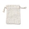 Slub Cotton Packing Pouches, Rectangle, Old Lace, 11.3x8x0.35cm