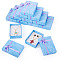 Cardboard Jewelry Set Packaging Boxes, with Sponge Inside, for Rings, Small Watches, Necklaces, Earrings, Bracelet, Rectangle with Bowknot, Cornflower Blue, 10.8x7.9x2.9cm