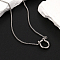 Stainless Steel Horseshoe Pendant Men's Necklaces, Casual Fashion for Everyday, Stainless Steel Color, 27.56 inch(70cm)