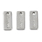 304 Stainless Steel Chain Extender Drop, Rectangle with Word S.steel Charm, Stainless Steel Color, 7x3x1mm, Hole: 1mm