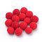 DIY Doll Craft, Polyester Pom Pom Ball, Round, Red, 27~30mm