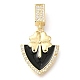 Латунные микро проложить кубического циркония подвески KK-S049-06G-A-1