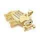 Латунные микро проложить кубического циркония подвески KK-C087-23G-2