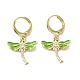 Серьги-подвески из латуни со стрекозой EJEW-L268-011G-03-1