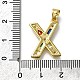 Латунные микропаве прозрачные подвески с фианитом KK-G521-01G-X-01-3