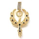 Кулоны с эмалью из латуни с прозрачным кубическим цирконием KK-S049-29G-1