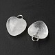 Сердечные подвески из натурального кварца G-G998-B01-4