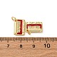 Латунь с фианитами и эмалевыми подвесками KK-Q098-10G-3