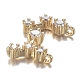 Кулоны из латуни с прозрачным фианитом ZIRC-F120-019G-05-3