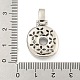 Латунные микропаве прозрачные подвески с фианитом KK-B099-01P-O-3