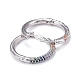 Серьги-кольца из латуни с микро-паве из фианита EJEW-K083-36P-A-2