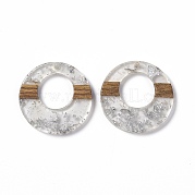 Подвески из прозрачной смолы и ореха RESI-M027-03G