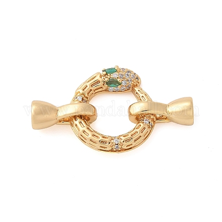 Латунные микро проложить кубического циркония раз за застежками KK-L289-004G-1