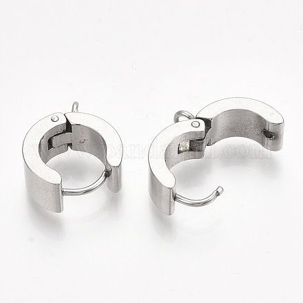 Фурнитура для сережек-колец из нержавеющей стали 201 STAS-S079-79-1