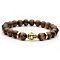 Natural Tiger Eye & Buddha Head Beaded Stretch Bracelet
