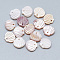 Natural White Shell Mother of Pearl Shell Charms, Shell, 9.5~10.5x10~11x2~3mm, Hole: 1mm