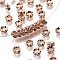 Brass Rhinestone Spacer Beads, Grade AAA, Wavy Edge, Nickel Free, Rose Gold Metal Color, Rondelle, Crystal, 5x2.5mm, Hole: 1mm